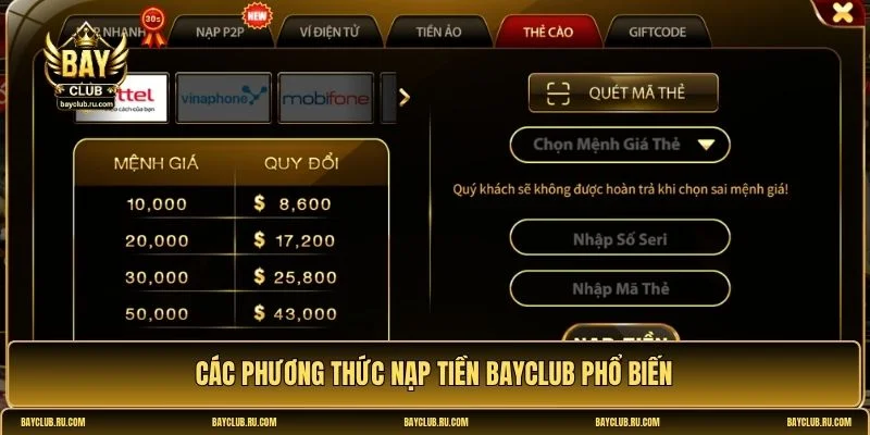 Nạp tiền BAYCLUB