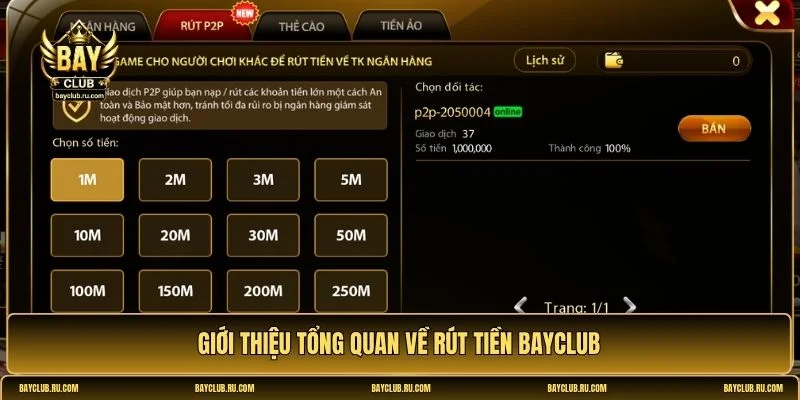 Rút tiền BAYCLUB