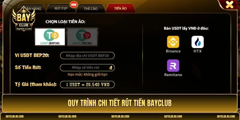 Rút tiền BAYCLUB